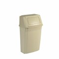 Eat-In 15 Gallon Wall Mount Slim-Jim Receptacle - Beige EA3585362